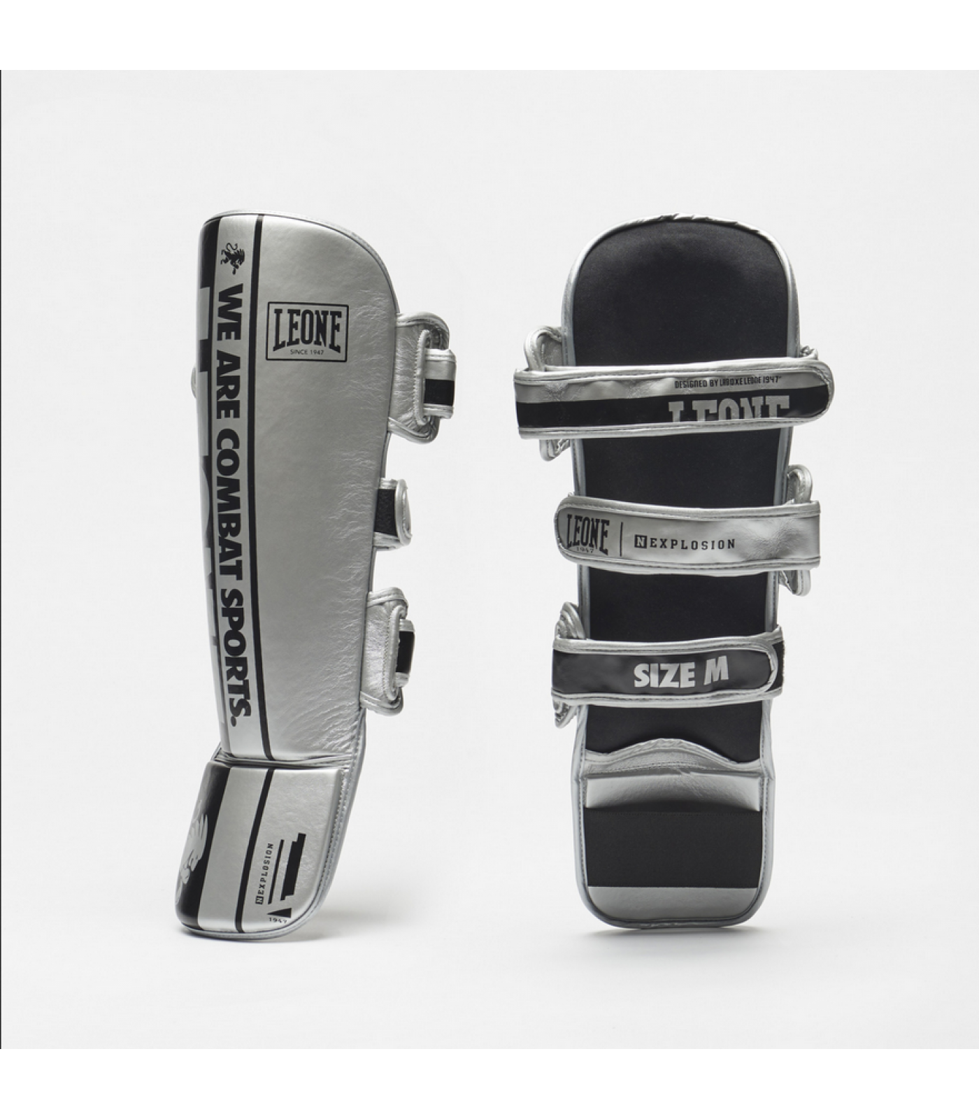 Протектори за крака - Leone - NEXPLOSION SHINGUARDS - PT154 / Black/Silver